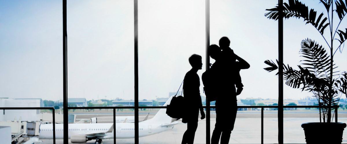 Family at the airport